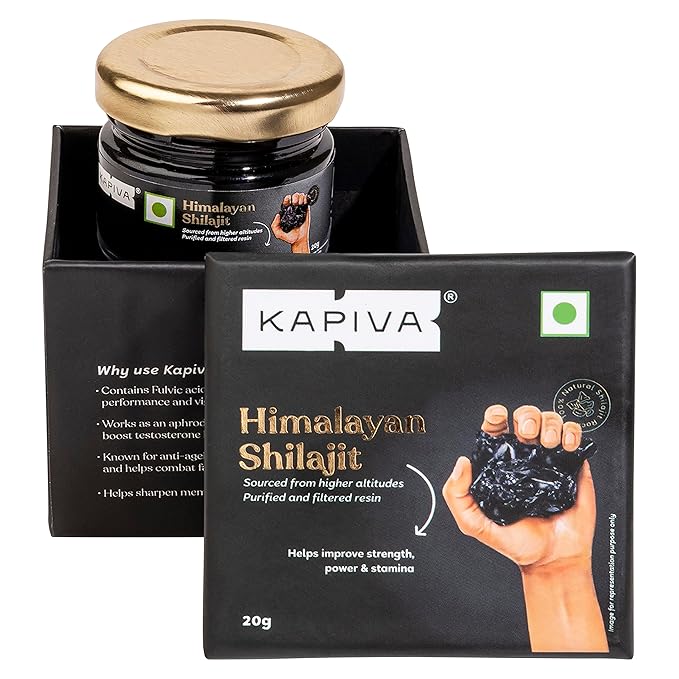 Kapiva Himalayan Shilajit/Shilajeet Resin 20g - Performance Booster for Endurance and Stamina