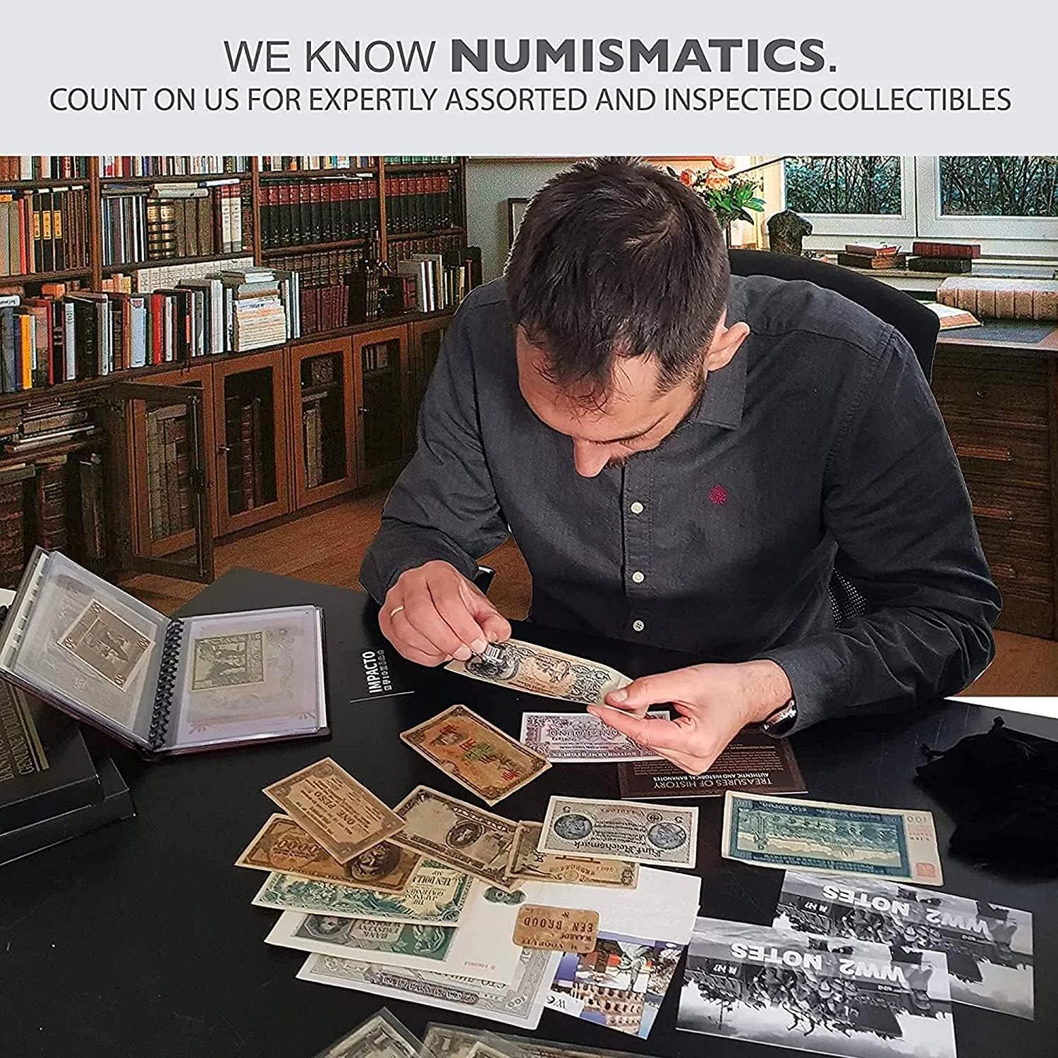 WW2 World Currency - 1 Banknote + 1 Silver Coin Used During The World War 2 (Philippines 1943-45) - MacArthur Returned as Promised - with Bags of Silver!, Certificate of Authenticity Included.