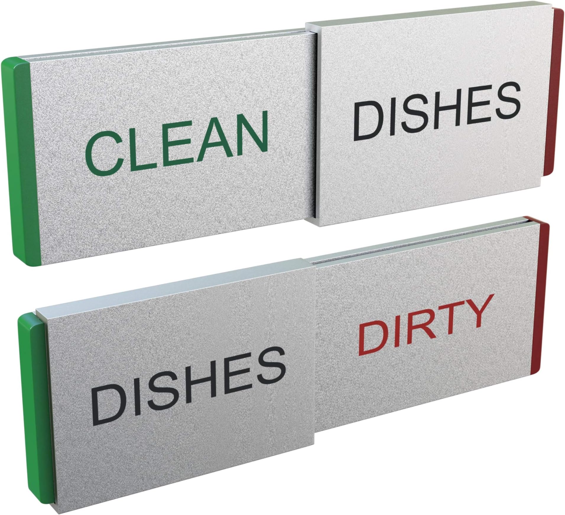 Dishwasher Magnet Clean Dirty Sign - Premium Metal Magnetic Dishes Indicator Improved Slider Locks - Best Kitchen Gadgets in Home Office Organization - Magnets Work on All Dishwashers