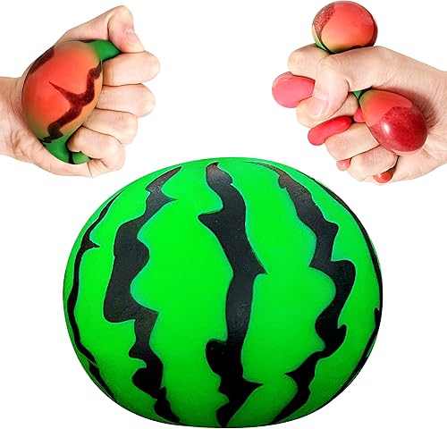 Pelotas antiestrés de sandía blando para niños y adultos, bolas de masa de frutas, juguetes antiestrés, bolas elásticas para aliviar la ansiedad,