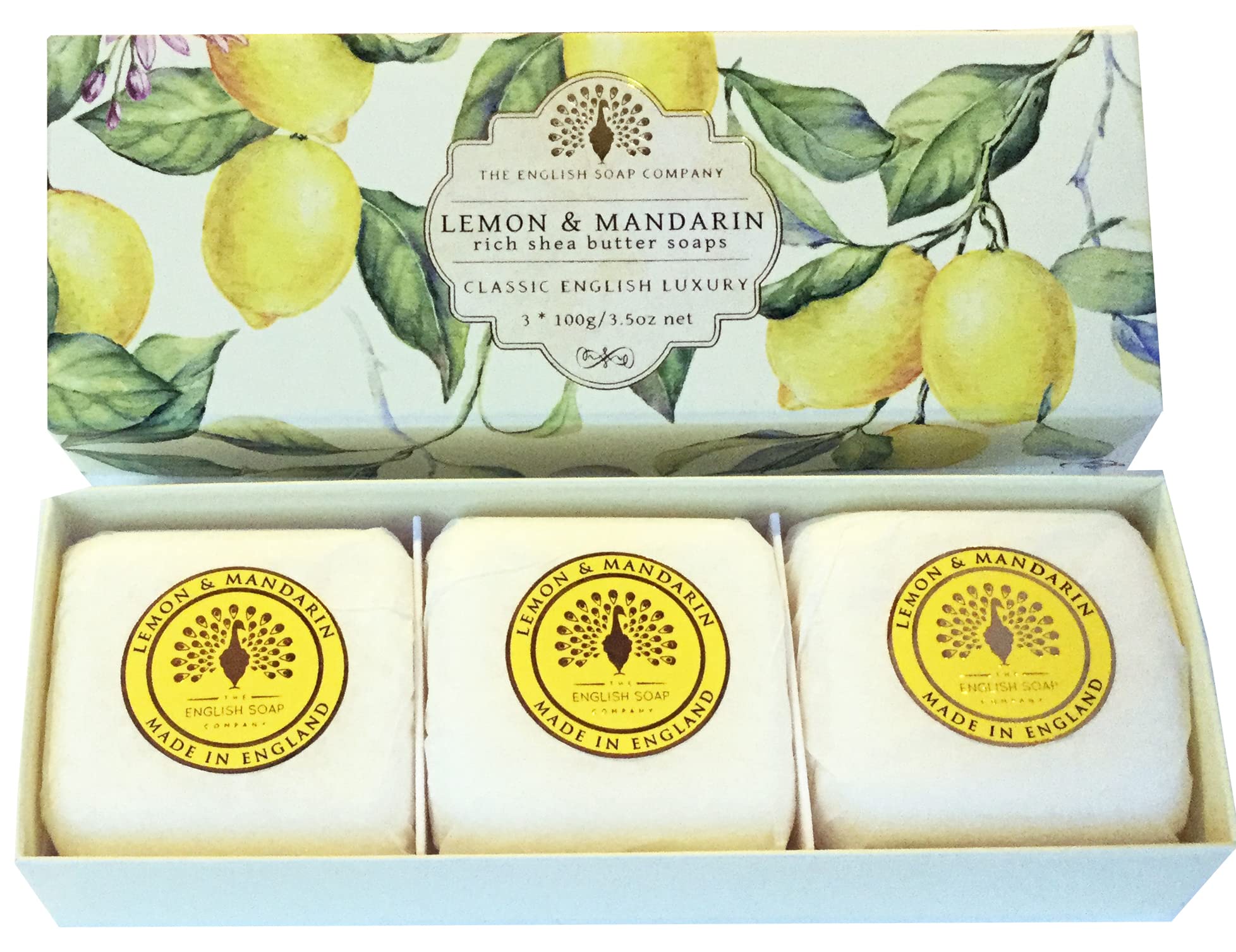 Geschenk Boxed Hand Seifen 3 x 100g Zitrone & Mandarine