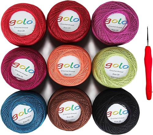 Miniatura 127 de golo Hilo de ganchillo para tejer a mano tamaño 30 hilo de tatuaje Hibiscus color-166 166-Hibiscu,oro 160,202 Azul Mar,203 Aguacate,206 verde,208