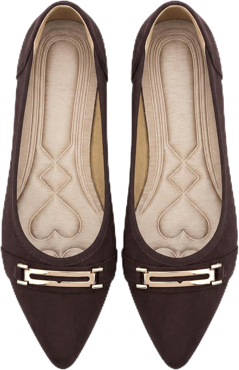 Ecetana Women's Ballet Flats Pointed Toe Dressy Work Shoes