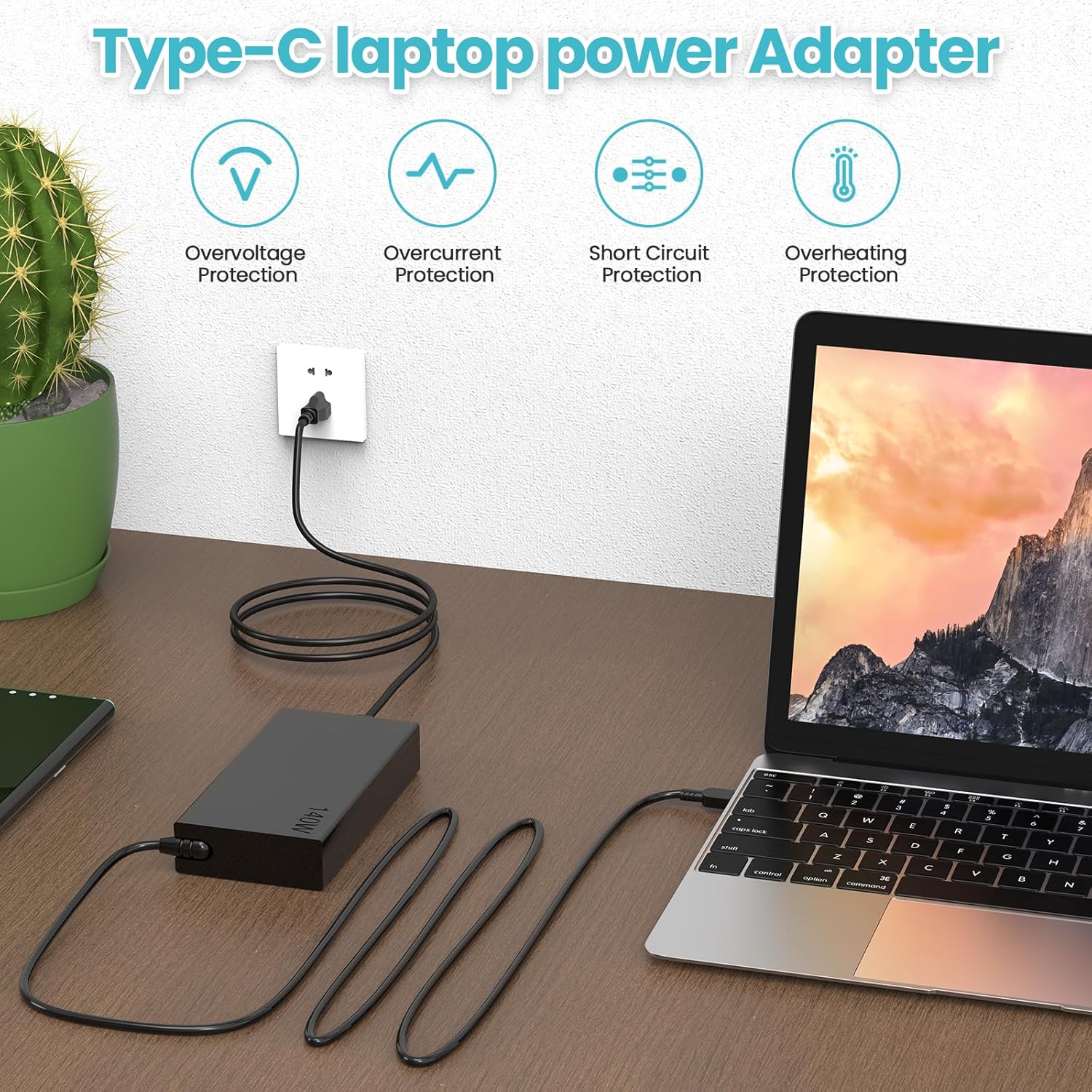 140W USB C Laptop Charger Compatible with HP OMEN Transcend 14 14-FB0000 14T-FB000 14-FB0013DX 14-FB023DXX 14-FB0097NR 14-FB0008CA 14-FB0000CA AC Adapter Power