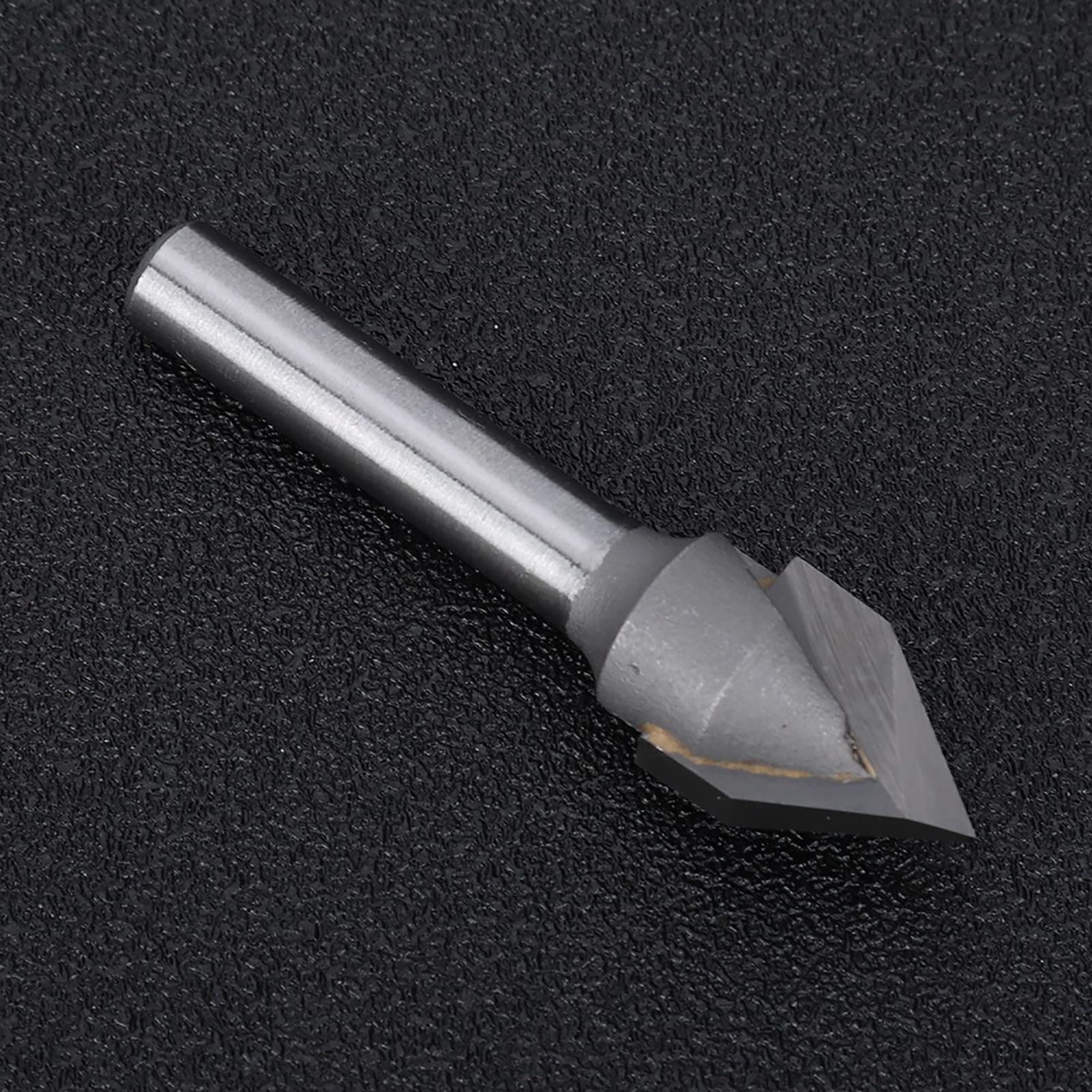 60-Grad-V-Bit, V-Nut-Fräser, CNC-Fräser, Fräser, 60 Grad V-Typ, 45# Kohlenstoffstahl, 6 Mm Schaft mit Legierungskopf, Holzbearbeitungswerkzeug (60-Grad-V-förmiges Messer 6X1/2)