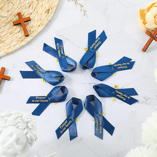 Miniatura 4 de 50 piezas de cintas funerarias conmemorativas de cinta funeraria clásica conmemorativa de servicio conmemorativo de meditación, lazo personalizado