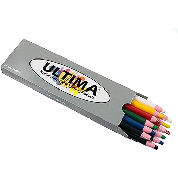 Ultima China Marker – Peel-Off Grease Pencil/Wax Pencil – Leaves Opaque, Easy to Remove Markings on all Glazed, Non-Porous & Polished Surfaces (Assorted)
