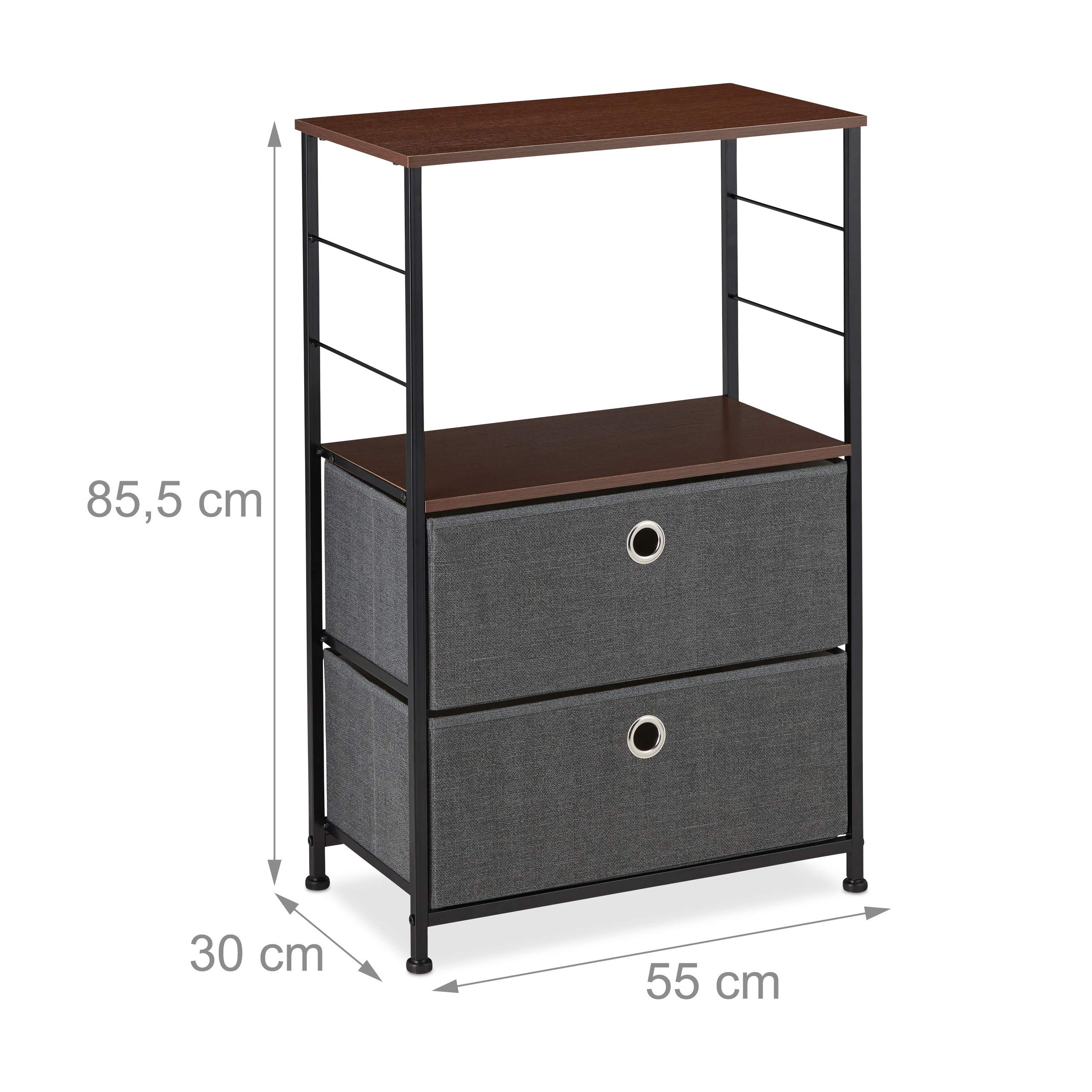 Sidetable stalen u-poot met lade(s) en legplank eiken - HoutArt