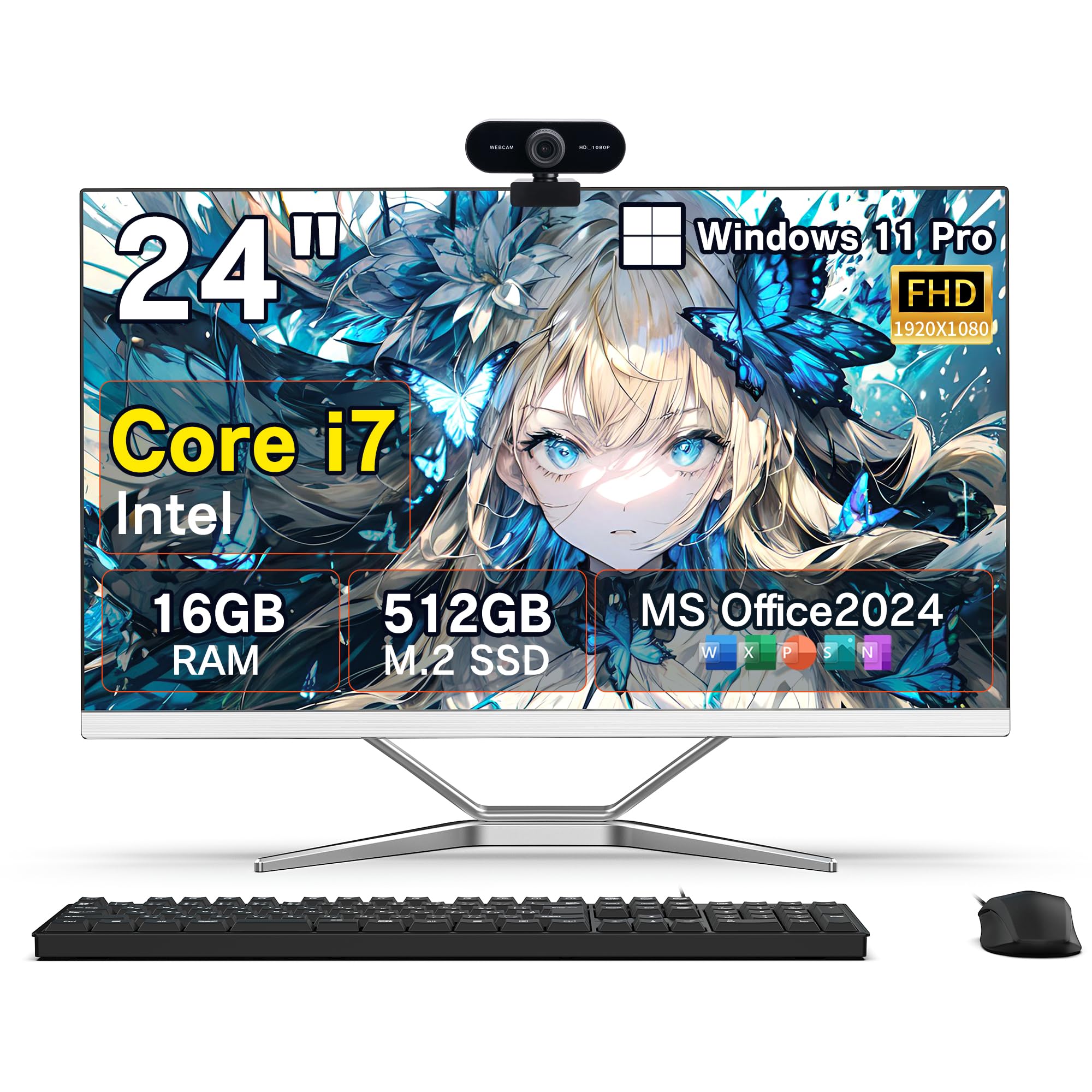 Amazon.co.jp: Wingame デスクトップパソコン 24インチ 一体型PC Win