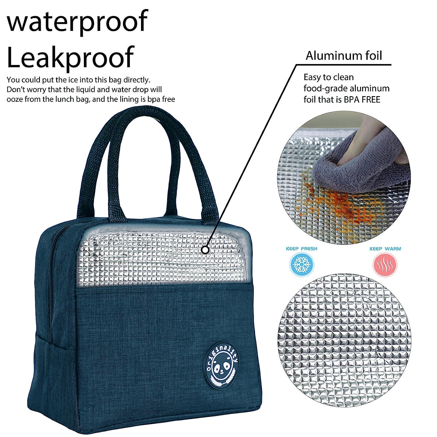 MAPPERZ Thermal Lunch Bag - Insulated & Leakproof -3