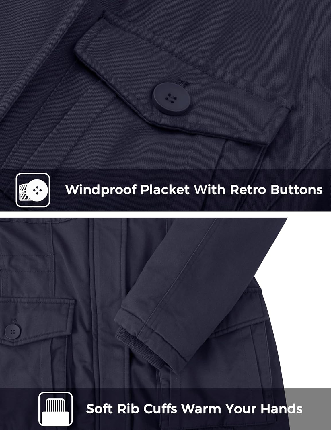 wantdo Women's Winter Parka Coat Sherpa Lined Warm Cotton Jacket with Removable Hood - Image 7