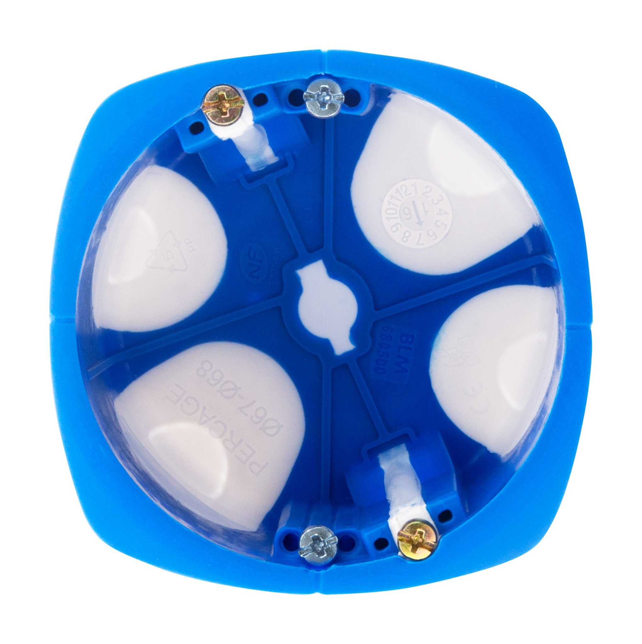 BLM Lot de 10 boîtes encastrement No Air Multimat 67x 50mm - Bleu