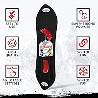 Vista 2 de El original Sledsterz Geospace para niños principiantes tabla de nieve para la diversión invernal en la nieve, con fijaciones ajustables de entrada
