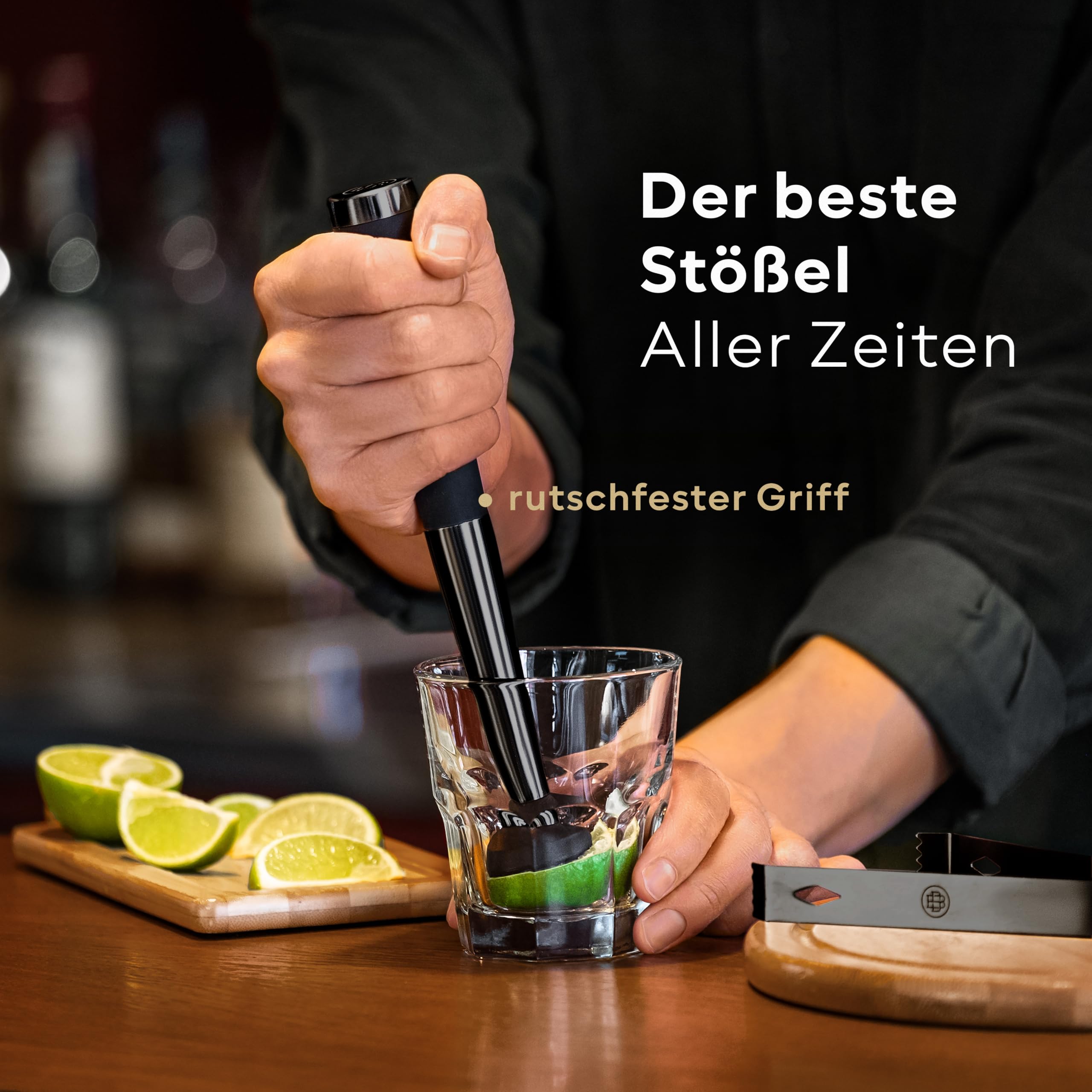 BarDeluxe® Cocktail Set 12-teilig, Barkeeper Set, Cocktail Mixer Set | 750ml Cocktailshaker Edelstahl, Cocktail Shaker Set, Bartender Set | Luxus Cocktail Geschenkset