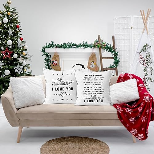 Miniatura 3 de QGFM Fundas de almohada de 18 x 18 pulgadas, decoración de primas para sofá, sofá, regalo de primas para mujeres, fundas de almohada reversibles