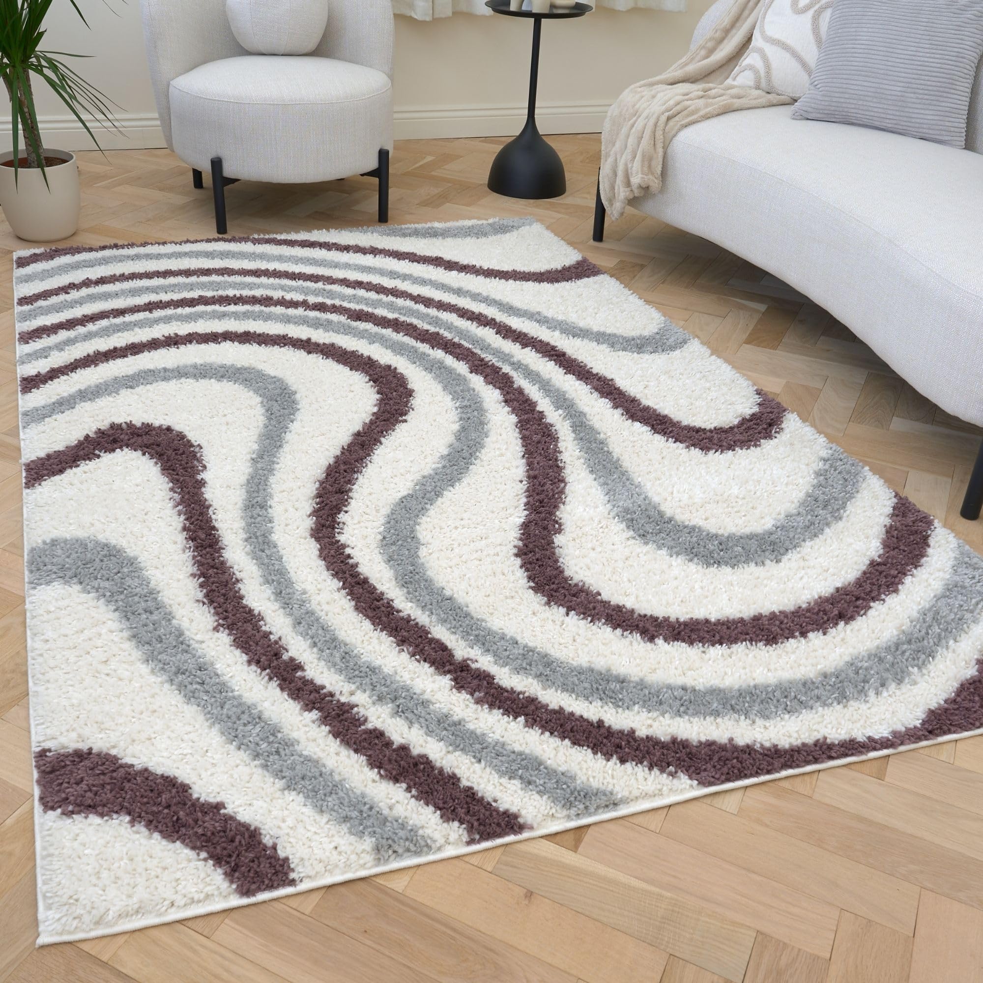 THE RUGS - Shaggy Rug - 200 cm x 290 cm - Purple