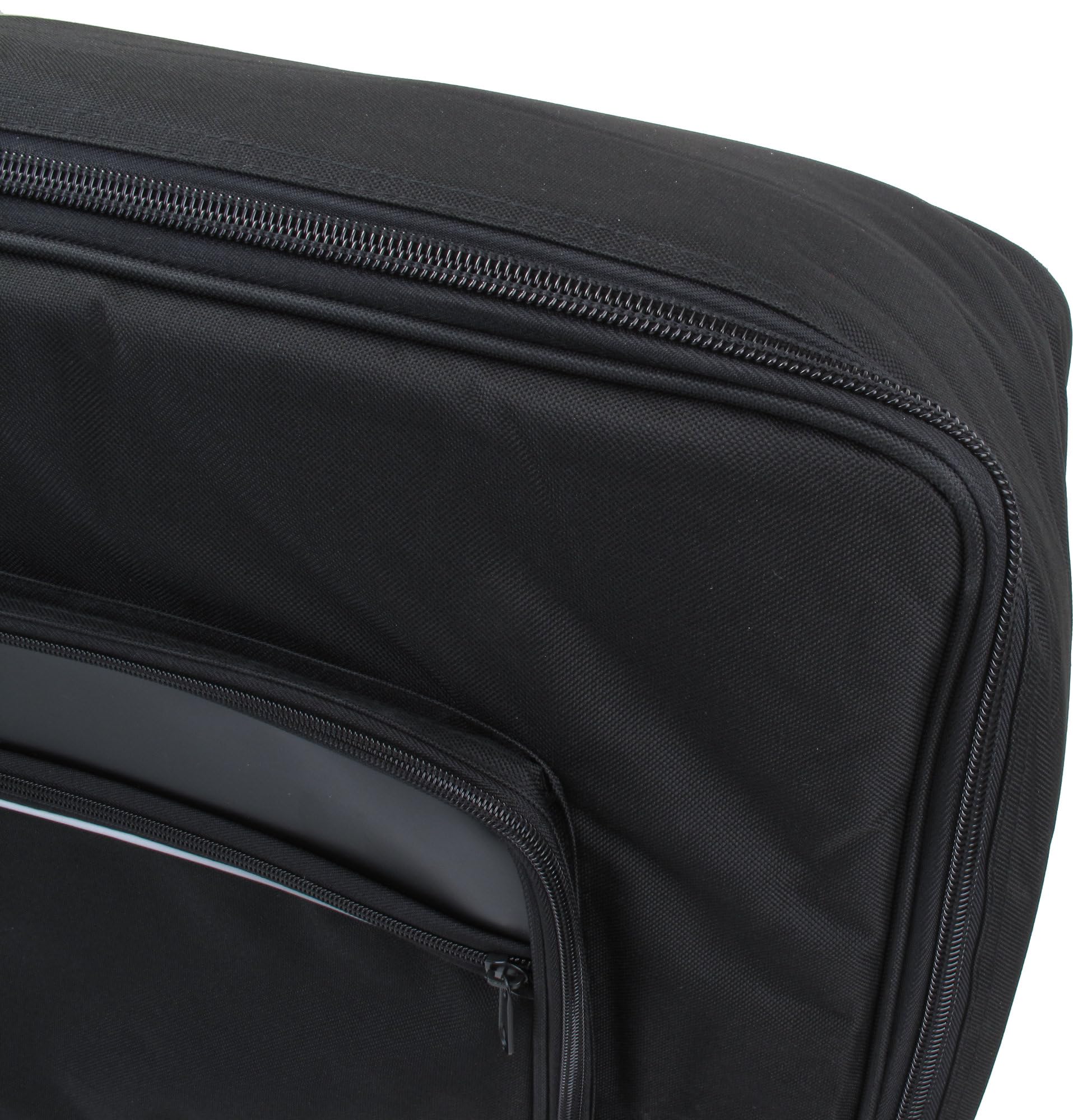 Classic Cantabile KT-D Keyboardtasche Größe D schwarz (Innenmaße 140 x 40 x 15cm, Schaumstoffpolsterung, Reiß- und Wasserfest, Rucksackgurte verstellbar)