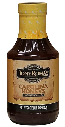 Tony Roma's Carolina Honeys - Salsa para barbacoa, 20 onzas (paquete de 6), barbacoa de miel