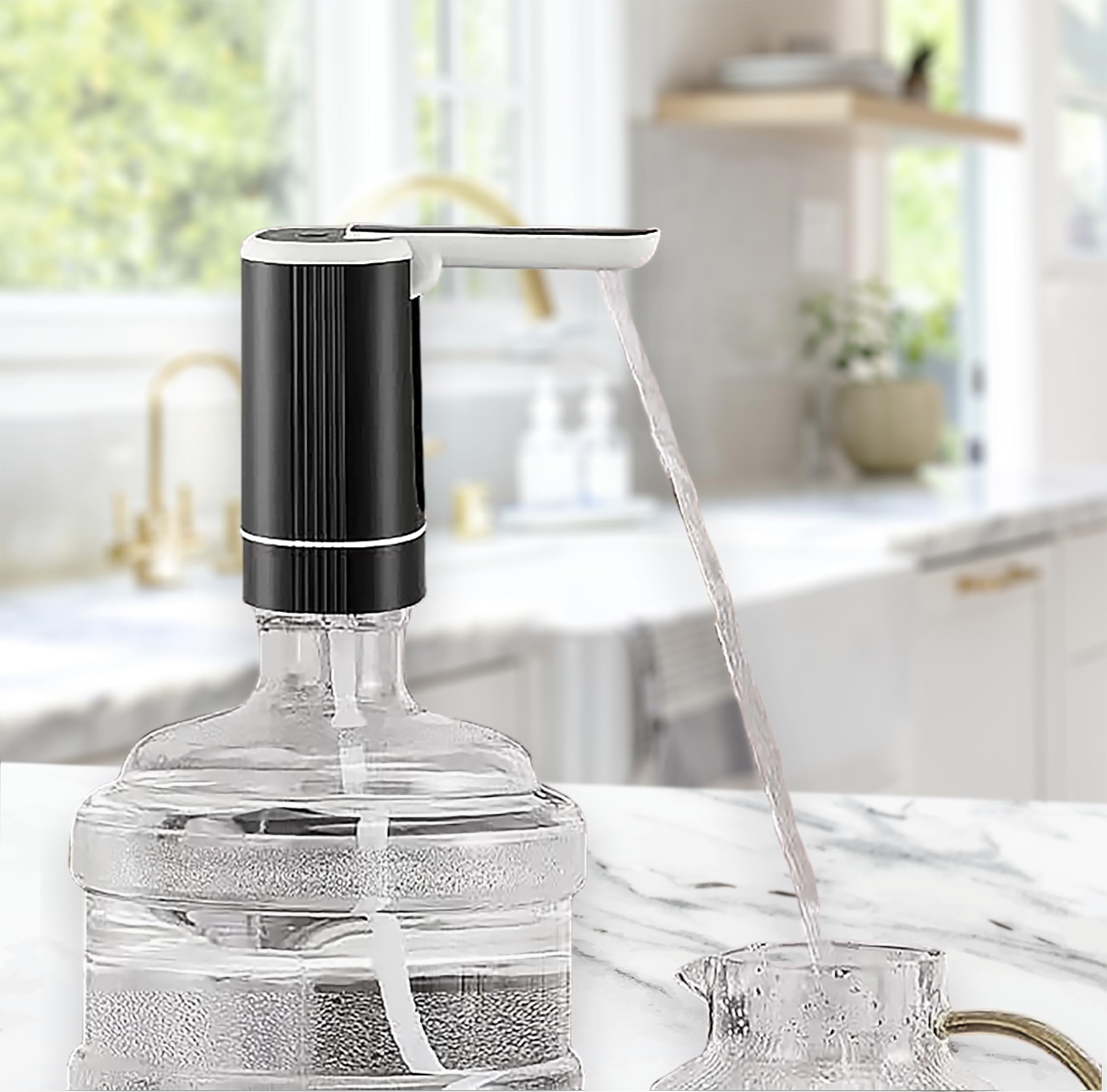 GLUN® Portable Water Dispenser, Foldable Head Automatic Rechargable Water Can Dispenser Pump, Type-C Port with Cable, Water Pump Upto 5 to 20 Litre Bottle Pack of 1-image-41