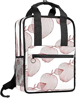 zaino da disegno a forma di mela, borgogna, borsa da viaggio per adolescenti, università, zaino da viaggio