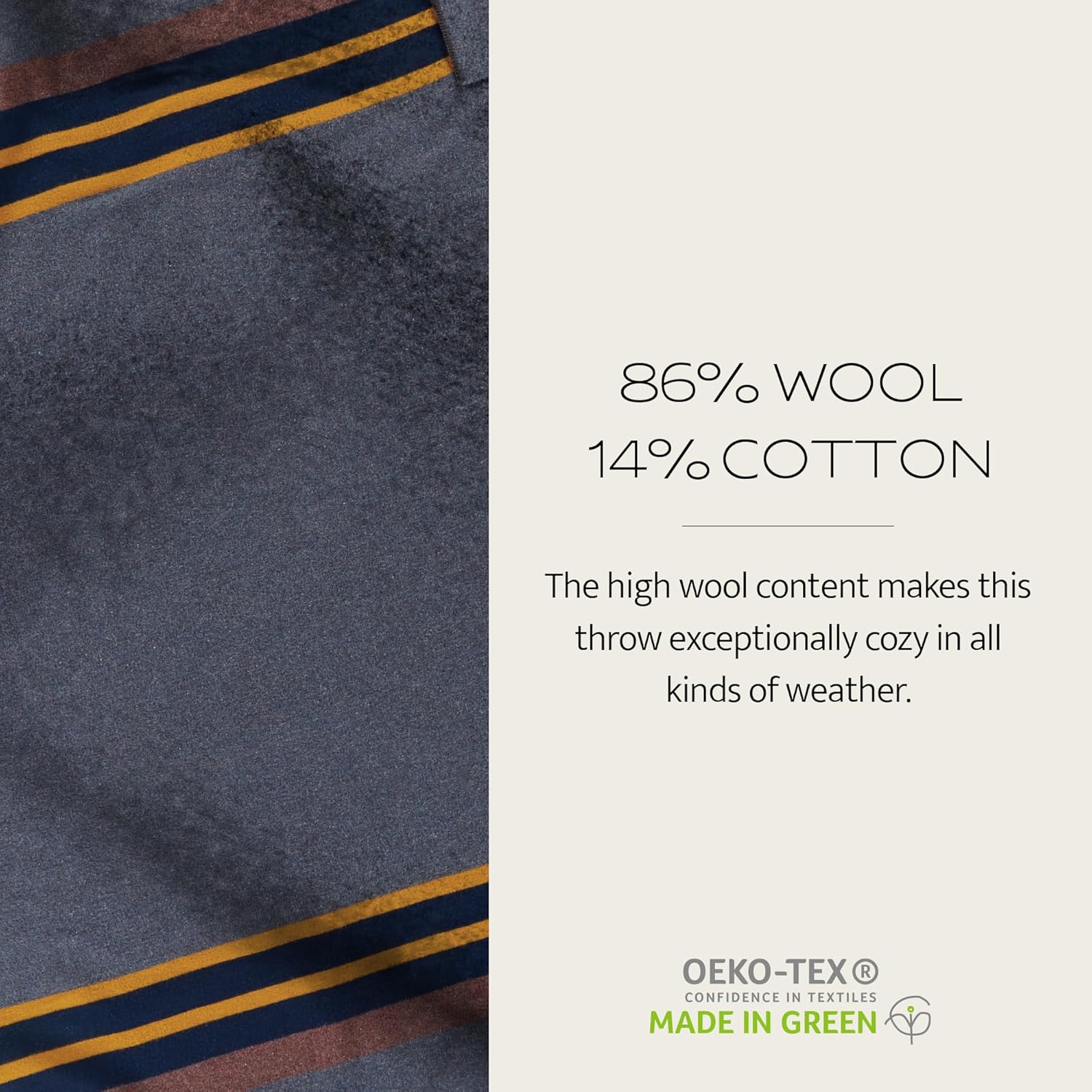 Pendleton Yakima Camp Blanket Full Queen 90" x 90" - Wool Cotton, Large, Dry Clean, Soft and Durable Throw for Home and Travel - Lake