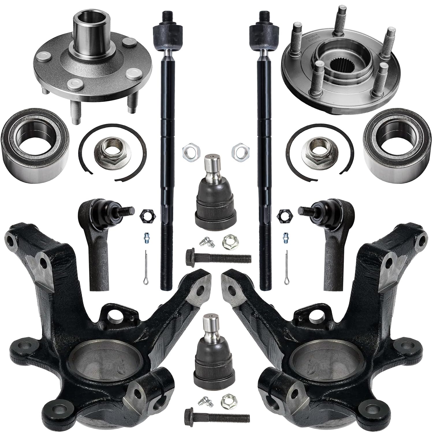 Detroit Axle - 10pc Front Loaded Knuckles Kit for 2005-2007 Ford Escape
