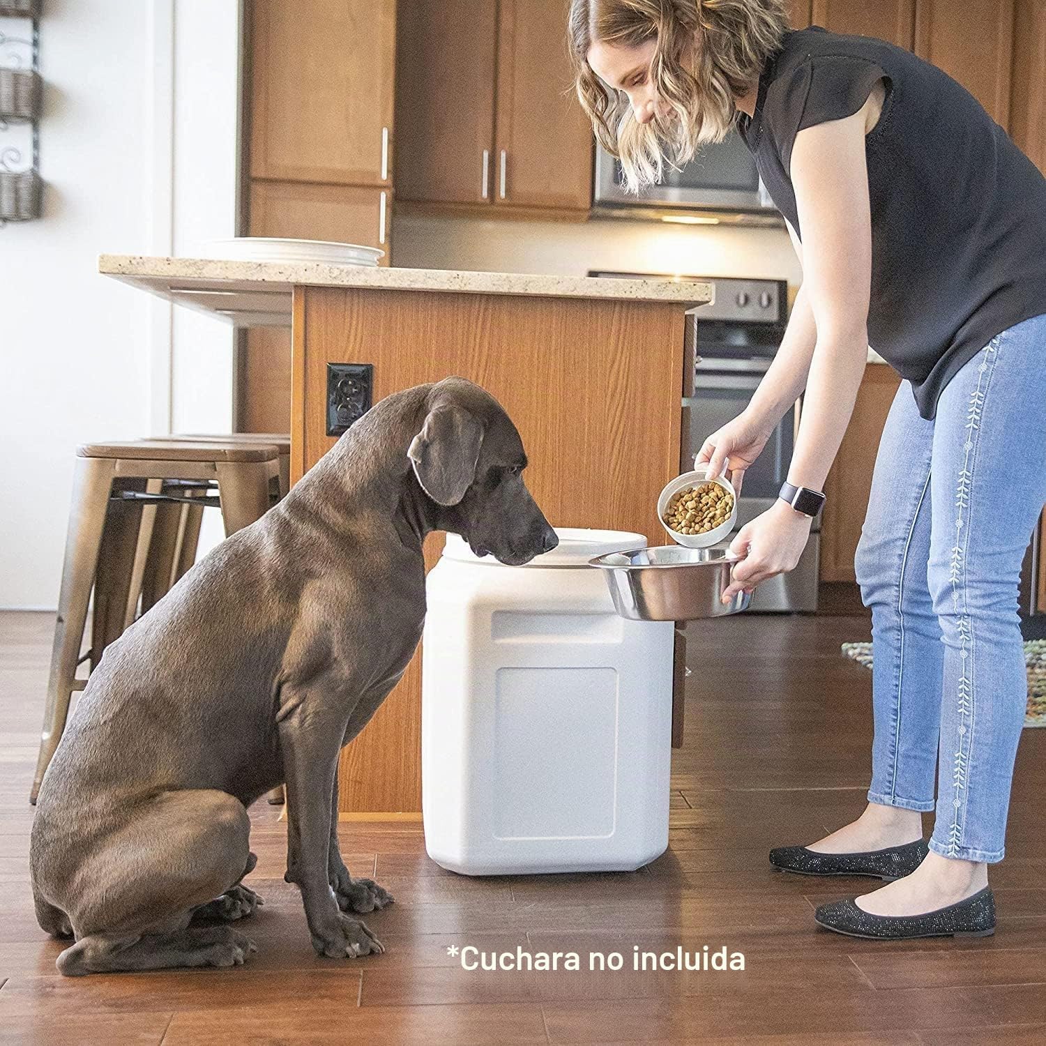 Gamma2 Vittles Vault Outback contenedor de almacenamiento de alimentos para mascotas, gris, 50 libras