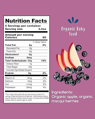 Miniatura 21 de Amara - Alimentos saludables para bebés, papa de col rizada, frutas orgánicas y verduras para las primeras comidas del bebé, etapa 1 (7 bolsas)