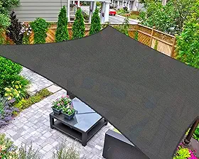 AsterOutdoor Toldo retangular de toldo com bloqueio UV de 3 m x 3 m para pátio, quintal, gramado, jardim, atividades ao ar livre, grafite