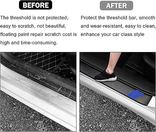 Miniatura 5 de YOSRTER 5 calcomanías decorativas para umbral de puerta, para Dodge Charger Challenger Durango Journey, ajuste universal para todos los autos Dodge