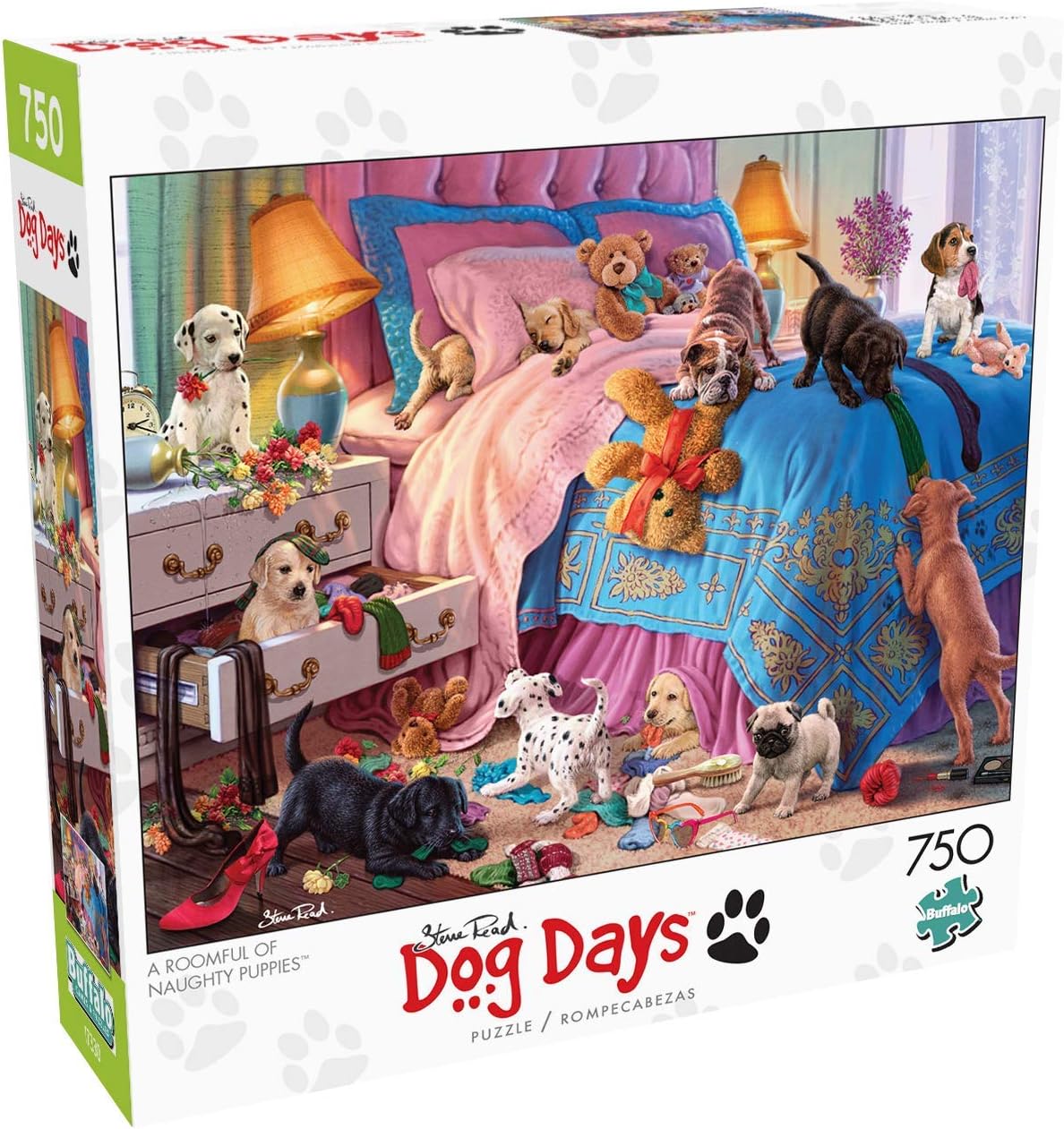 Buffalo Games - A Roomful of Naughty Puppies - 750 Piece Jigsaw Puzzle : Toys & Games