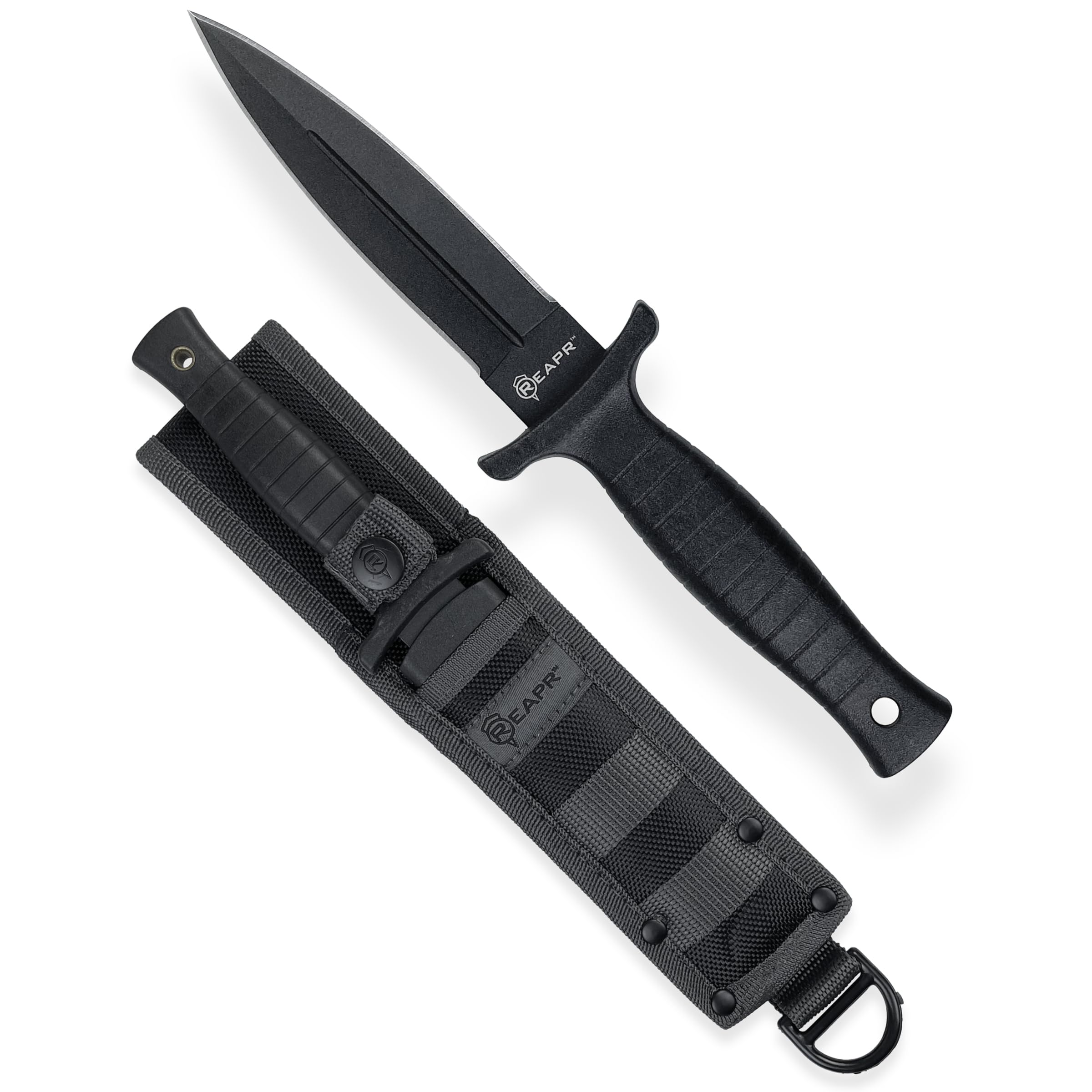 BOOT Knife with Sheath, Fixed Blade Tactical Survival Tool, Double Edge Style for Camping, Hunting, Hiking & Outdoor Recreation, Fathers Day Gift for Dad