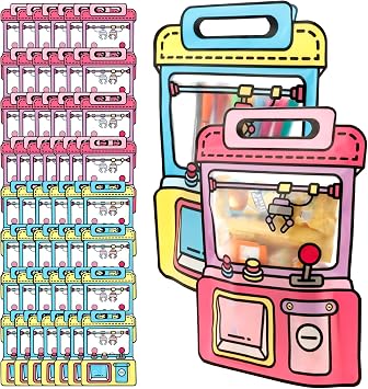 50Pcs Kpop Goodie Bags, Cartoon Goodie Bags for Kids, Cute Claw Machine Shape, Snack Candy Seal Bag with Handle, Reusable for Cookies Snack Candy Treats Events 7.099.652.36 in