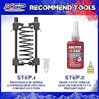 Vista 6 de KSP - Kits de elevación delantera de 2.5 pulgadas para Ram 4WD, espaciadores de resorte helicoidal de acero de 2.5 pulgadas, 2 piezas kits