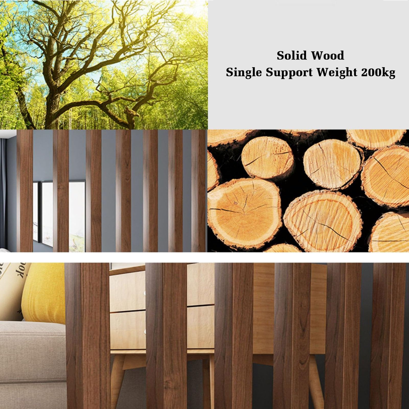 Colonne De Séparation en Bois sur Pied 8 Pièces avec Pieds Réglables Et Colonne Bureau Entrée Restaurant Design Décoratif Creux(Color 1,150cm/59in/4.92ft)