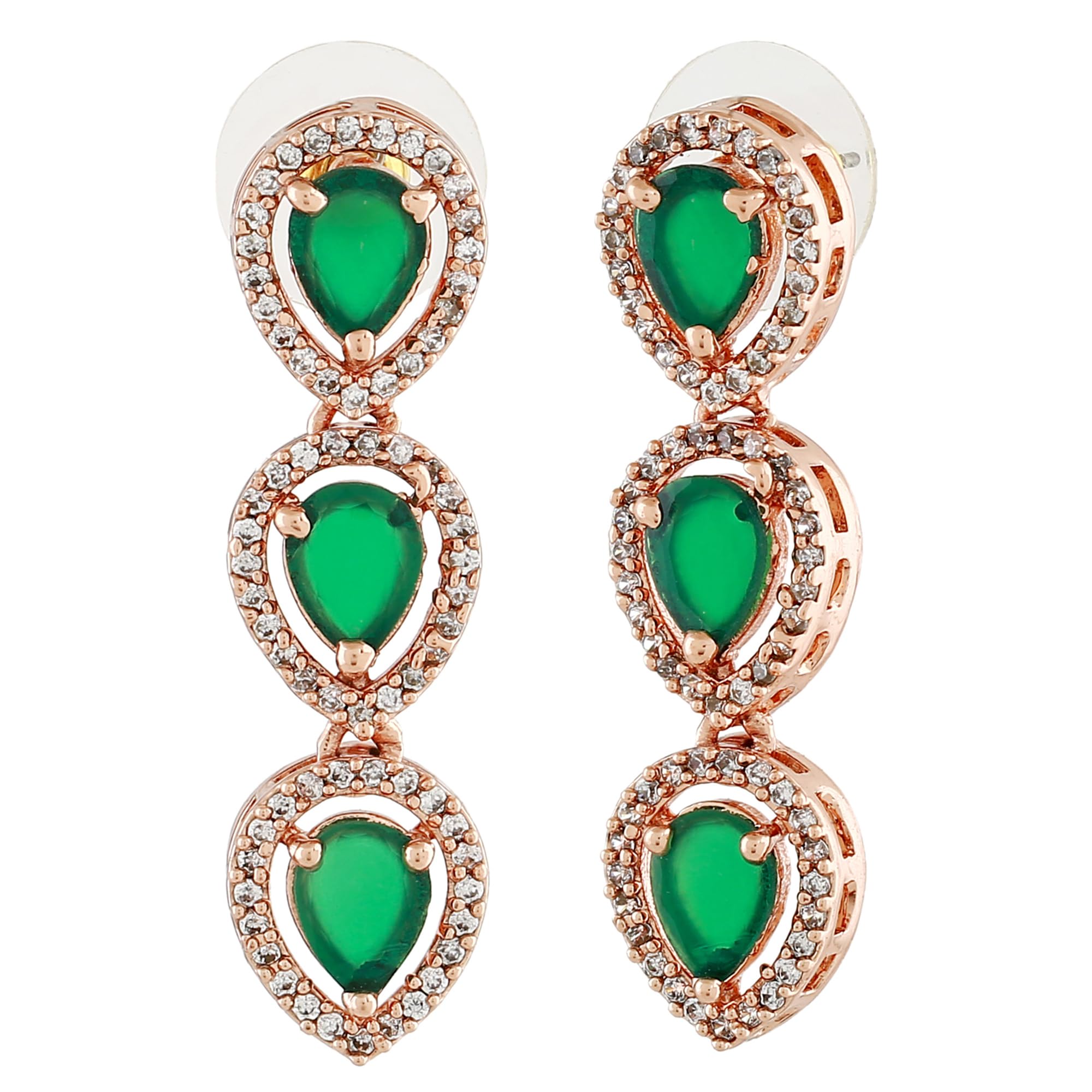 CZ Square Drop Earrings for Elegant Look