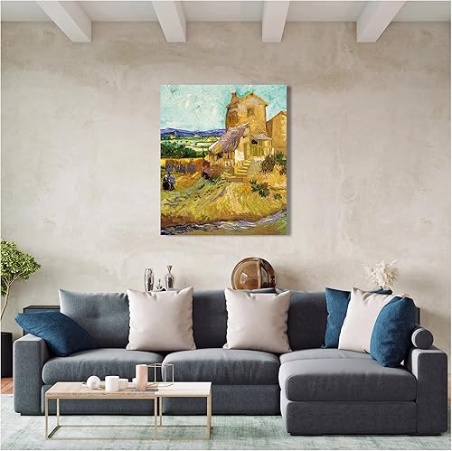 Miniatura 687 de A&T ARTWORK The Starry Night de Vincent Van Gogh. Tamaño del marco: 36 x 30 pulgadas, tamaño de la imagen: 30 x 24 pulgadas, reproducciones clásicas