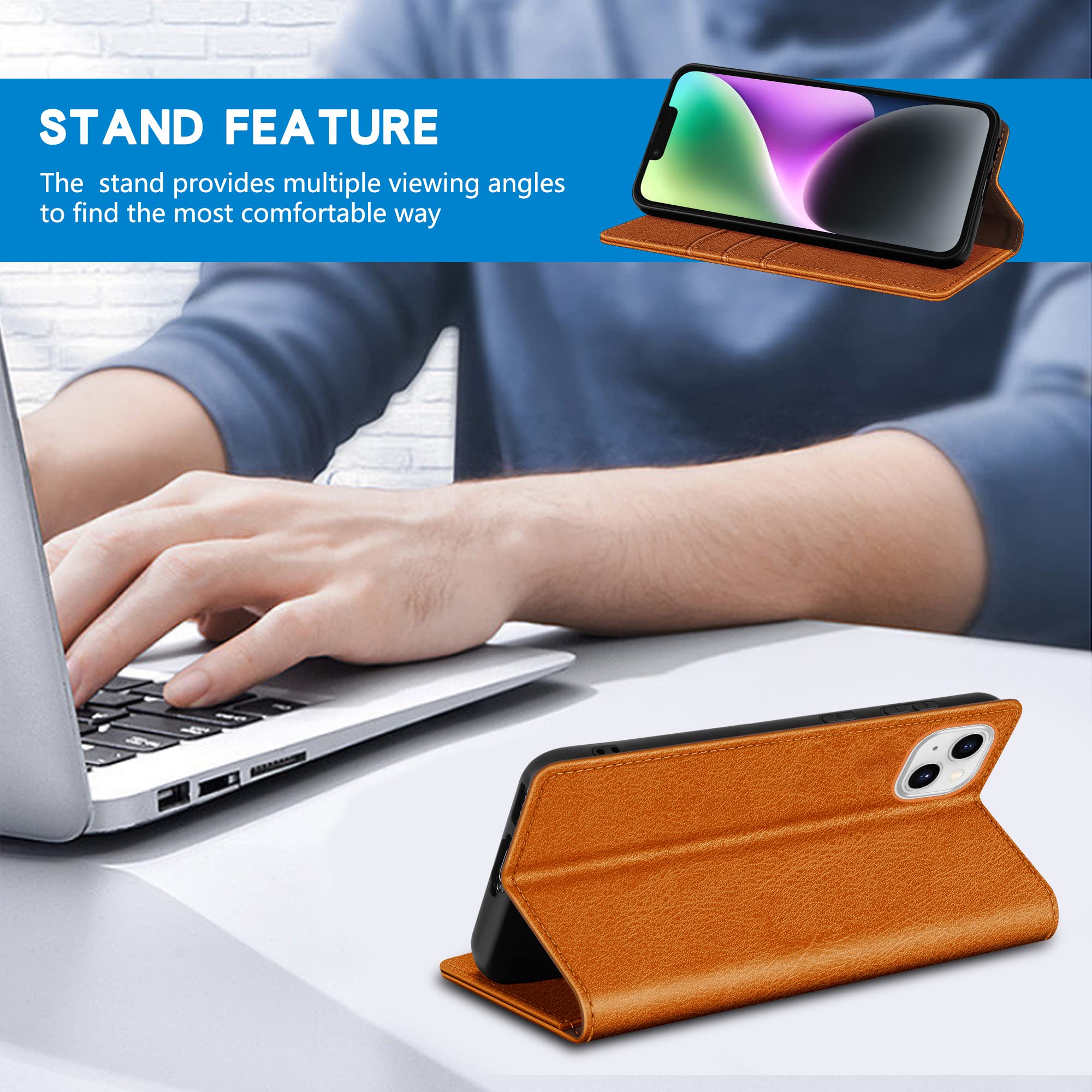 Amazon.com: ZZXX for iPhone 14 Wallet Case with [RFID Blocking