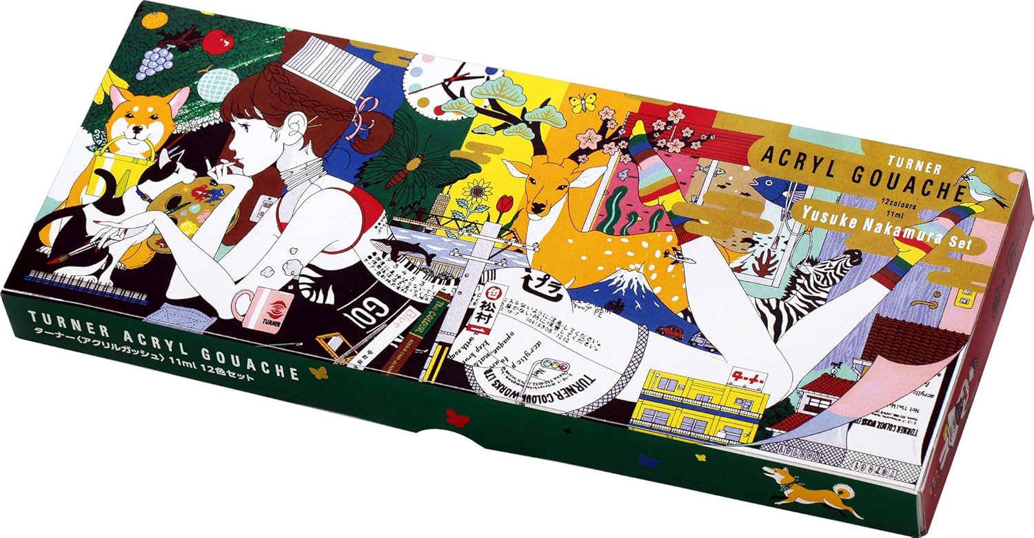 Turner Acrylic Gouache 40ml 12 color set
