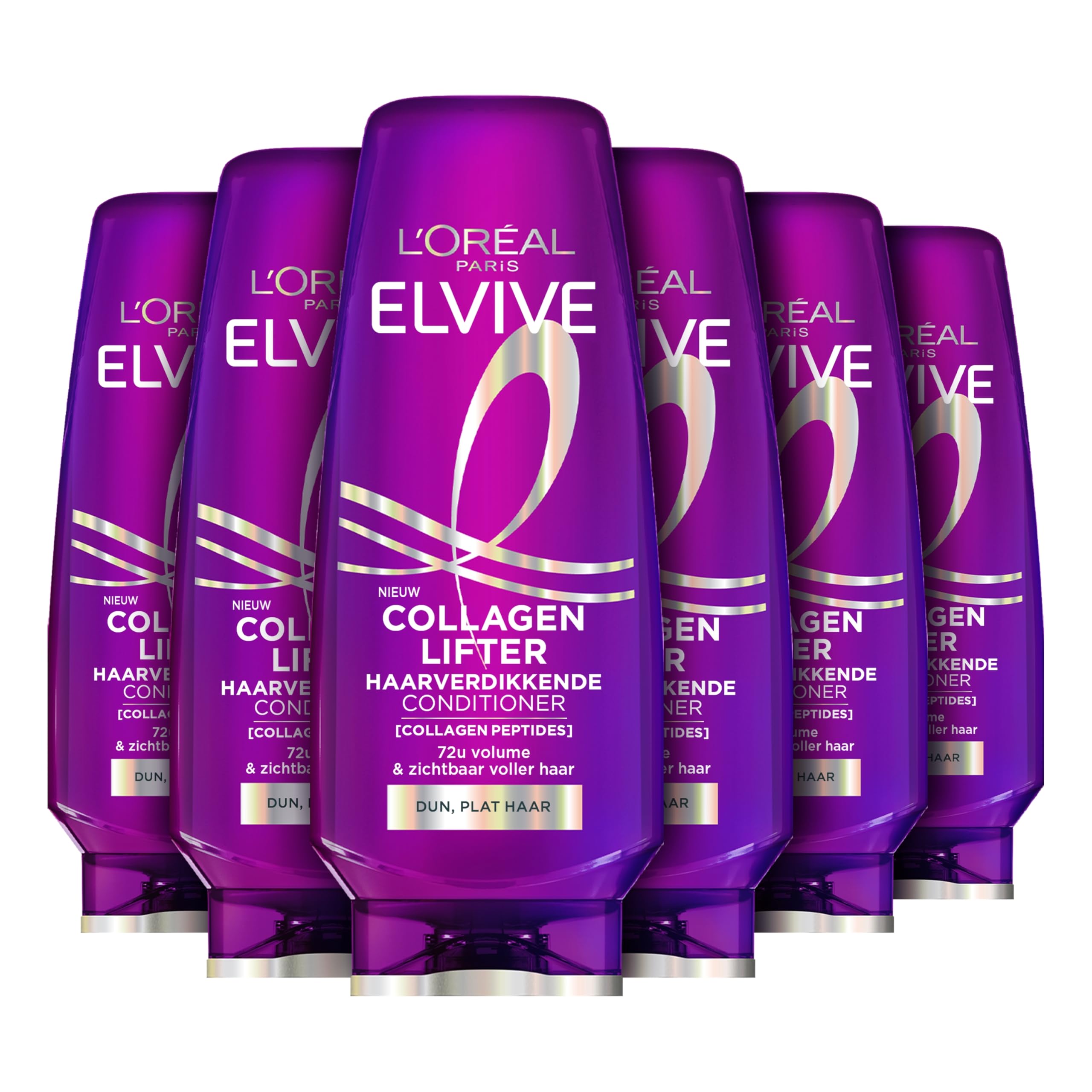 L'Oréal Paris Elvive Collagen Lifter Conditioner odżywka do włosów 72 h widoczna objętość, do cienkich, płaskich włosów, 6 x 200 ml