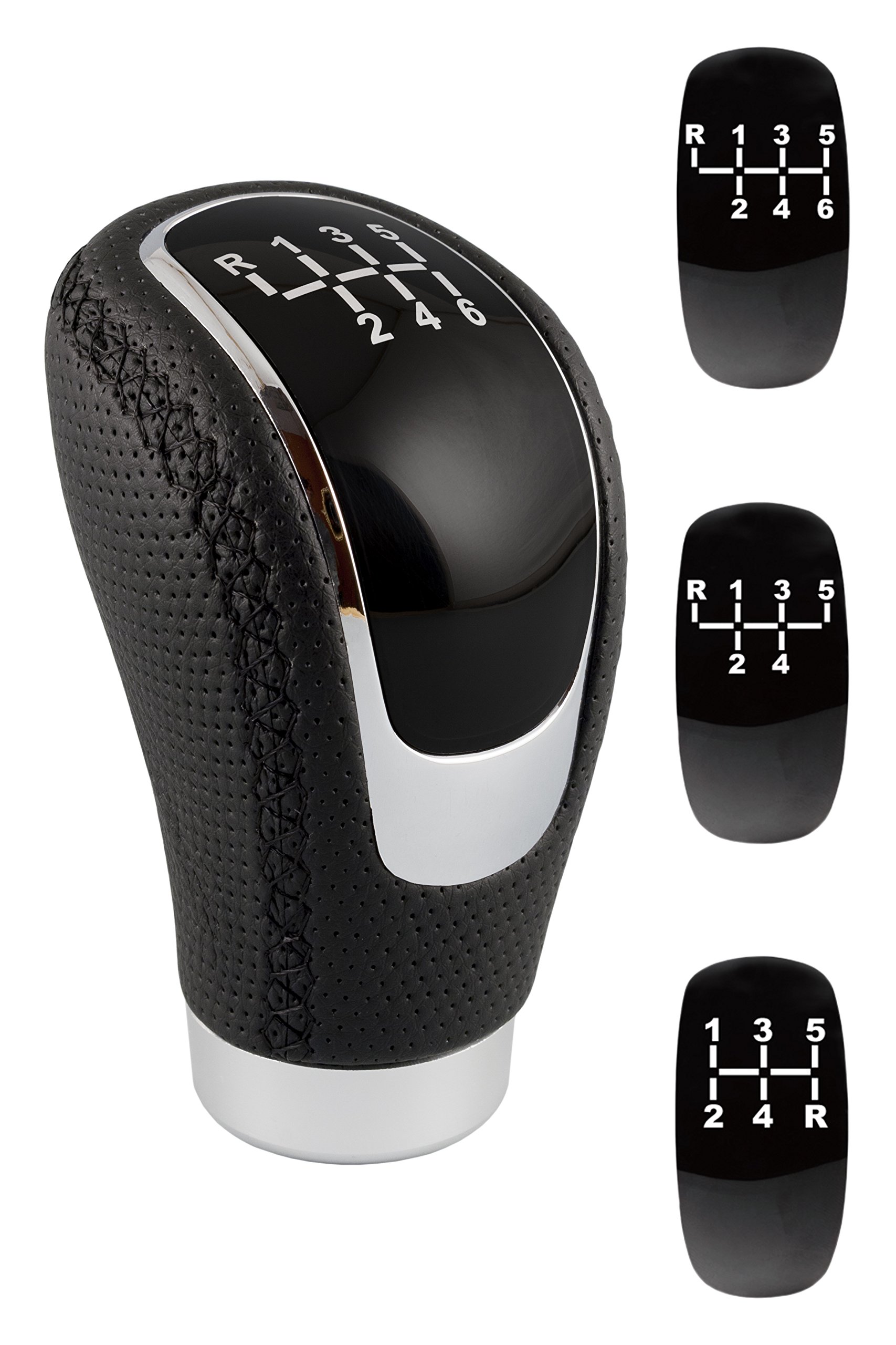 BC Corona Gear Knob Black 5-Speed PU Leather POM30152