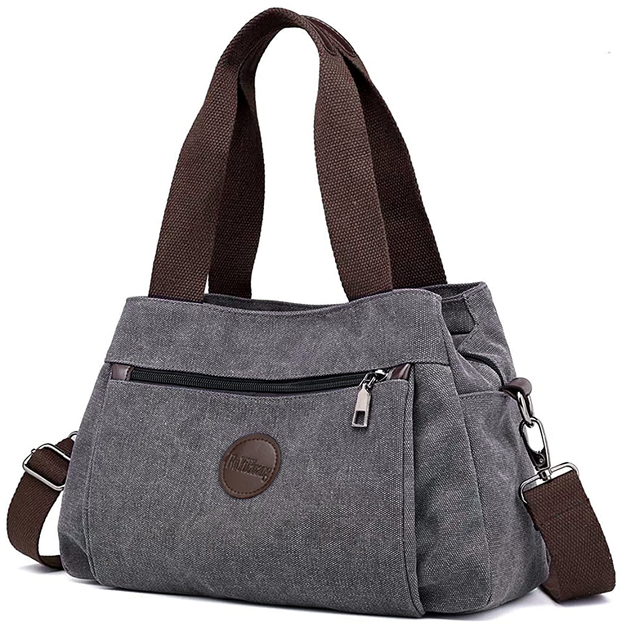 Femmes Sac à Main Toile Sac Bandoulière Voyage Sac Messenger Léger Sac de Toile Vintage Femme Voyage Quotidien École Sac Bandoulière