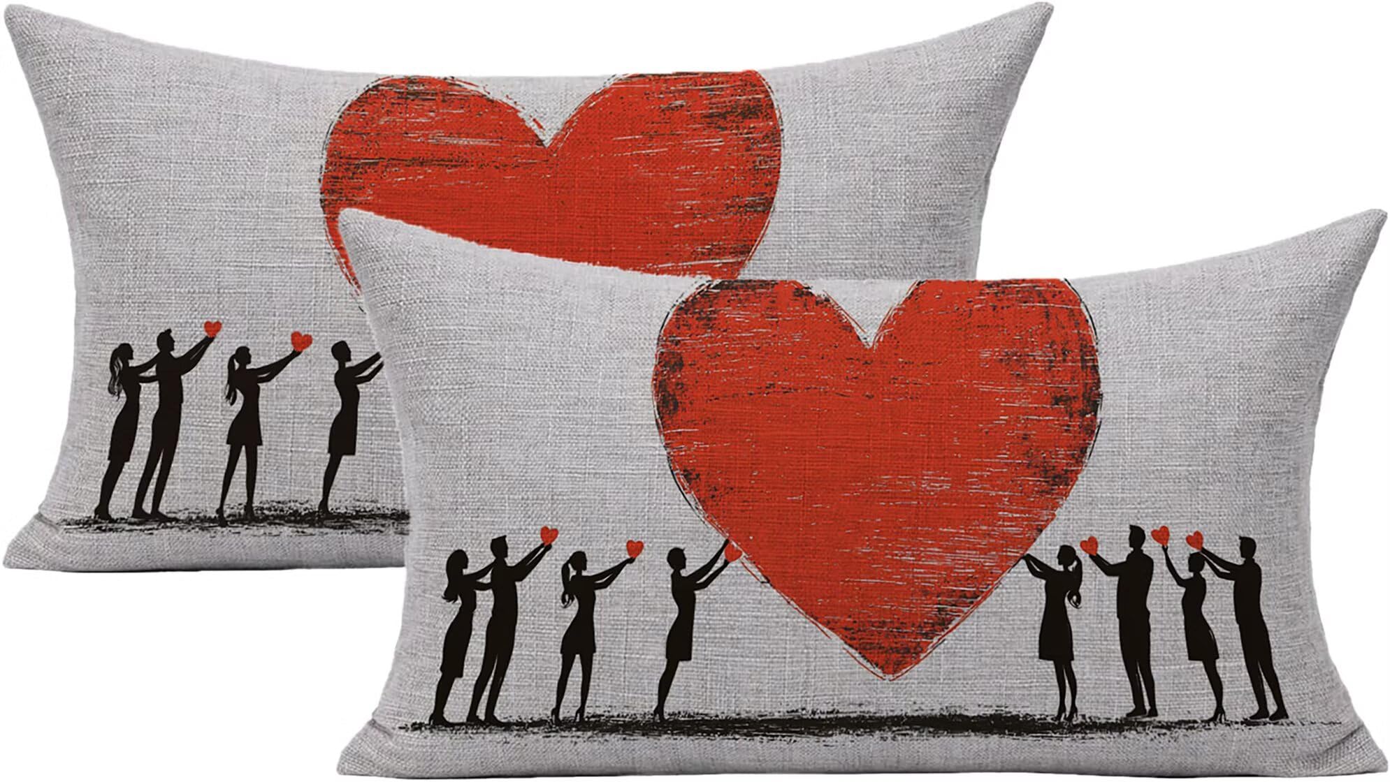 Housse Coussin en Lin Imperméable de Qualité Supérieure 50x70cm