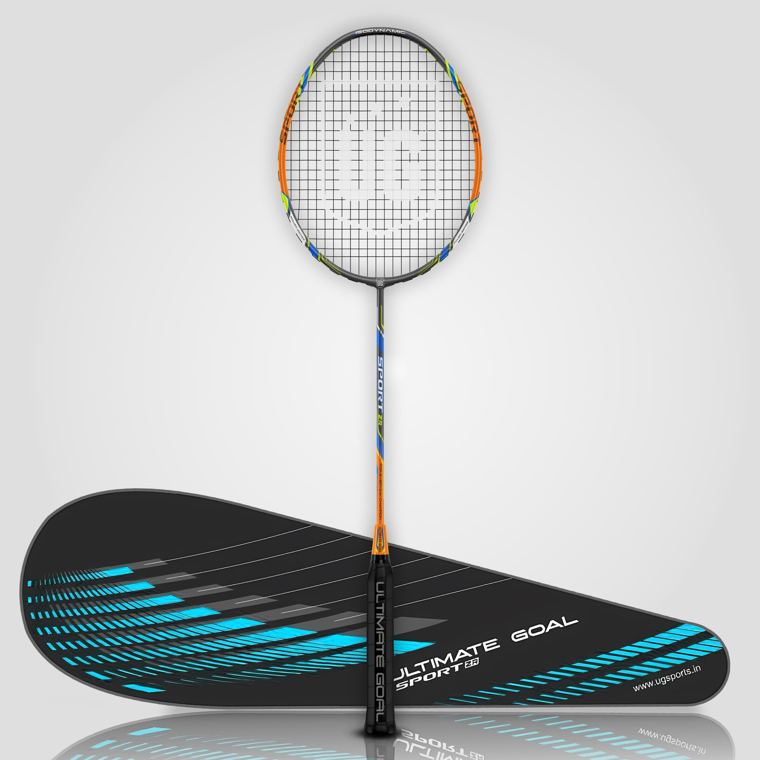 UG Sports ZR Aluminium Strung, Steel Rode Single Badminton Racket with Full Racket Cover (Orange) | For Men, Women, Youth |Light Weight 85 grams | Soft Grip Size 8 Inch |Maximum String Tension -30 lbs-image-47