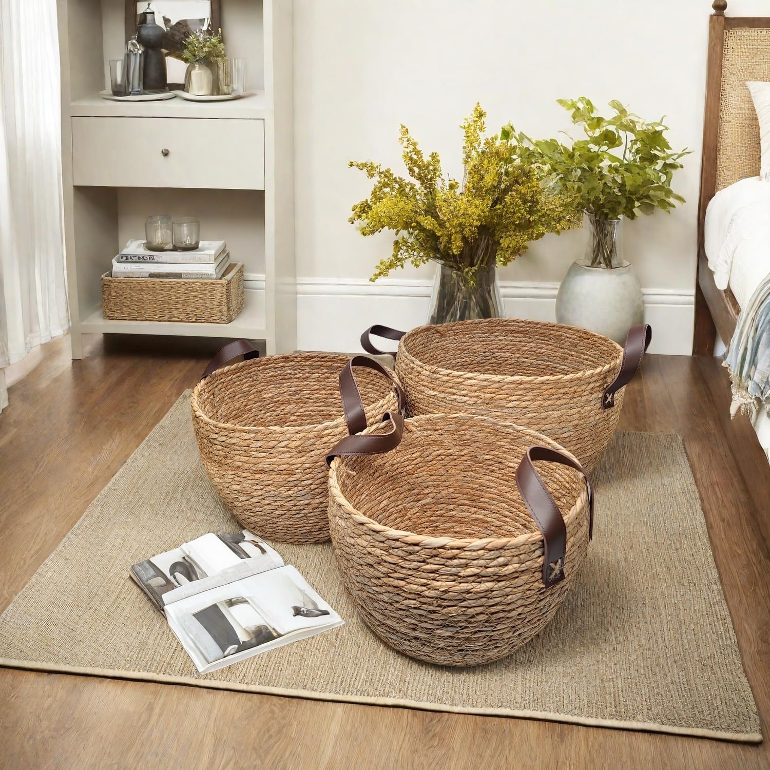Amazon.com: GIB Round Wicker Woven Seagrass Storage Baskets