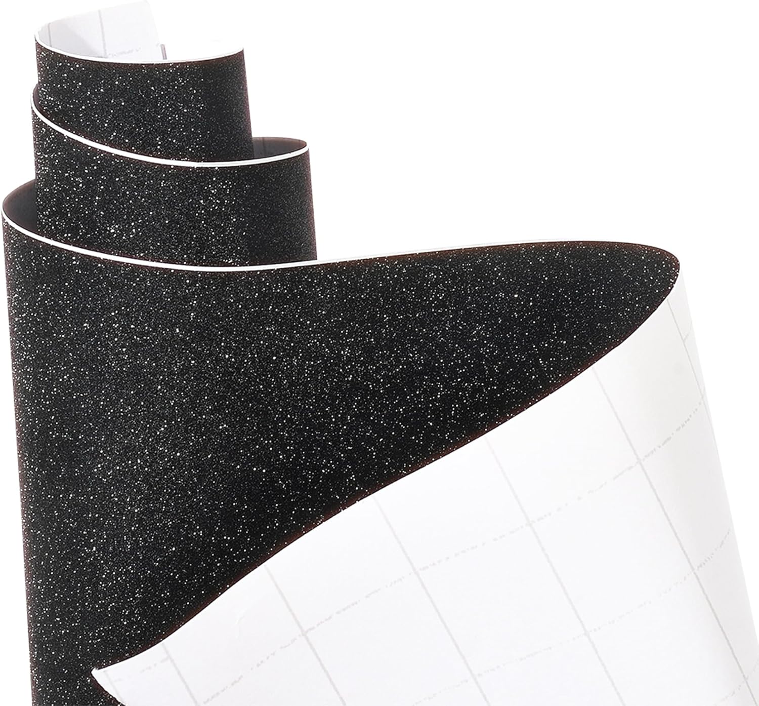 Black Glitter Vinyl Wrap - Sparkling Diamond Matte Car Vinyl Wrap with Air Release Technology - Self-Adhesive Film for Car Exterior & Interior Decoration, 59.84" x 196.85"