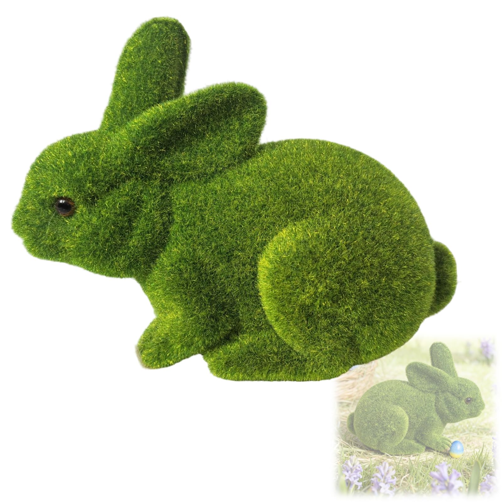 carotoe Easter Decoration Foam Rabbits Figure for Table Window Party Supplies Elegant Tabletop Ornament Easter Rabbits Figurine with Bowtie Soft Decoration