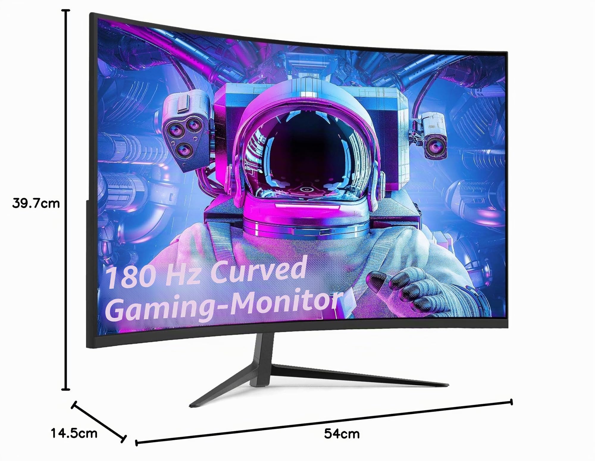 Z-Edge 24 Zoll Curved Gaming Monitor 200Hz 1ms VA 1080P 130% sRGB HDMI DP | Gebogener Bildschirm 16:9 Full HD 1920x1080, 300cd/m² Helligkeit, 3000:1 Kontrast, FreeSync, Fadenkreuz, Schwarz