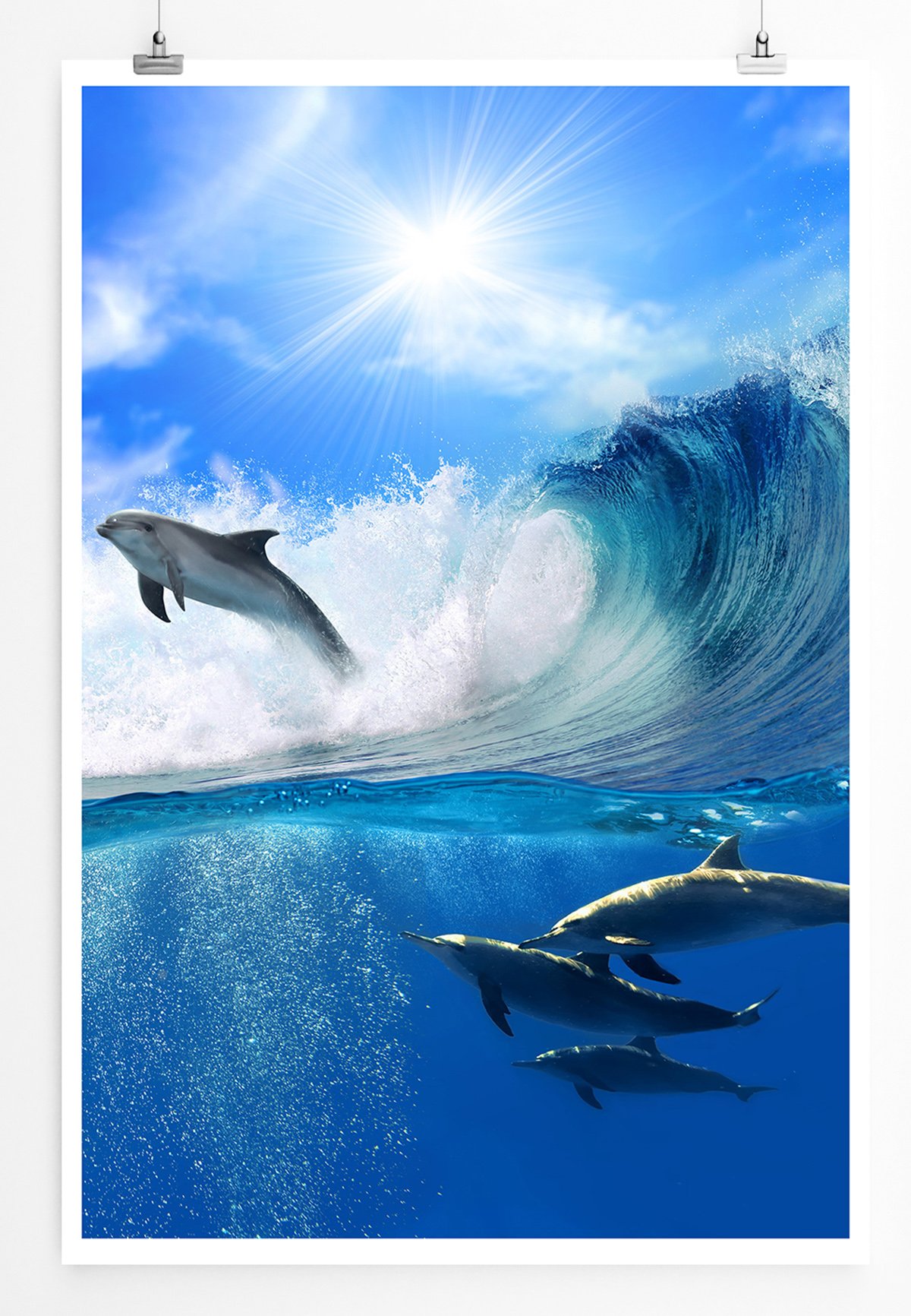 Grußkarte Mit Delfin-Motiv – Blanko Zum Selbstgestalten Für Geburtstag, Feiern & Mehr