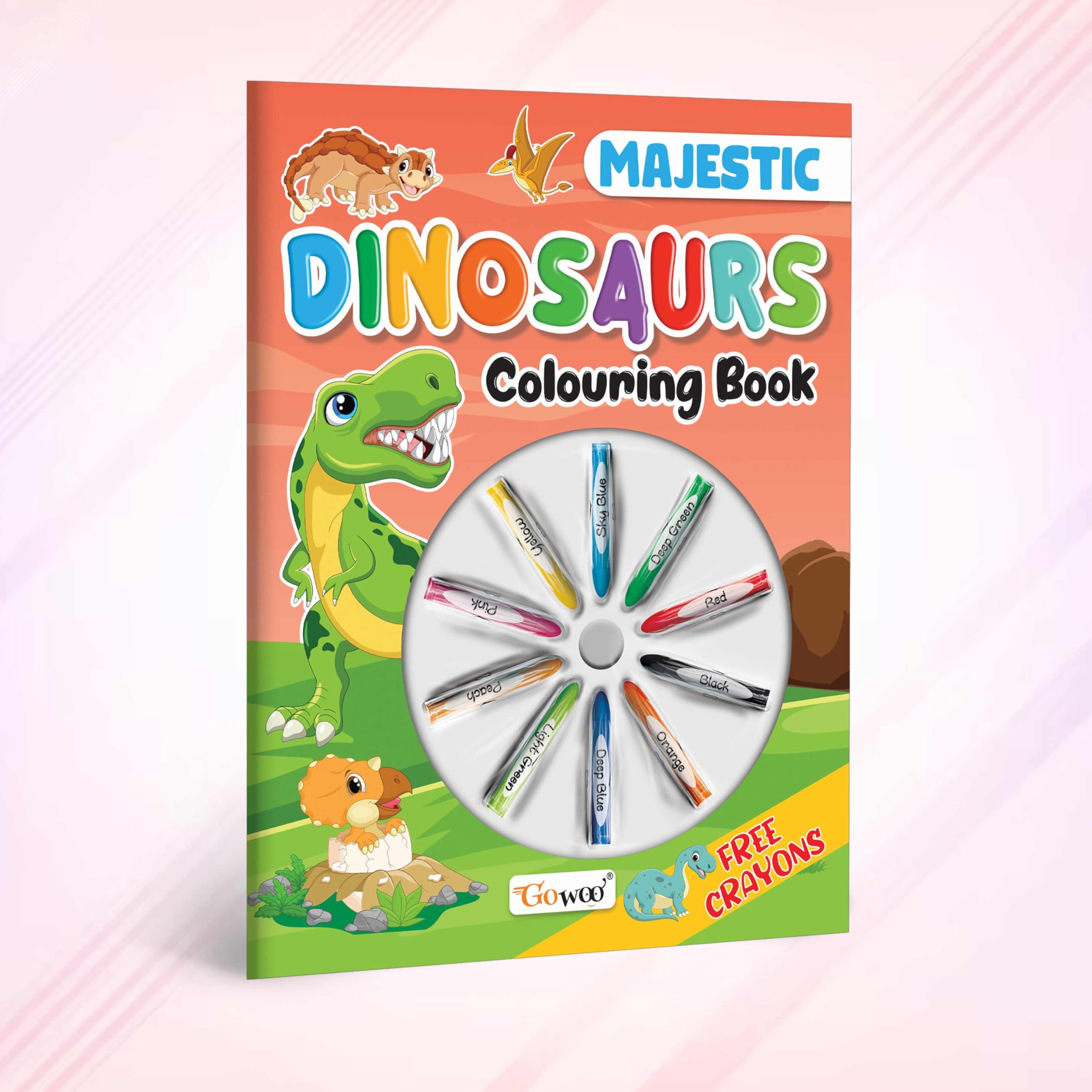 Majestic Dinosaur Colouring Book With Crayons | Coloring the Dinosaur Kingdom (9359858749) Amazon Price History, Amazon Price Tracker